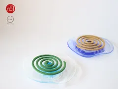 津軽びいどろ 蚊やり ブルー ガラス製 蚊遣り 蚊取り線香