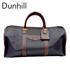 ダンヒル Dunhill ボストンバッグ ブラウン レザー キャンバス 大容量 メンズ 旅行バッグ