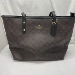 【中古】COACH シグネチャー トートバッグ 茶 F58292 コーチ[91]