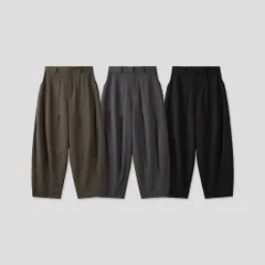 春新商品 バルーン スラックス ワイド ウエスト後ろゴム