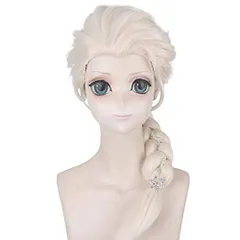 ウィッグ ウィッグ ハロウィン 耐熱 クリスマス 仮装 コスプレ 変装用 大人 ウィッグ エルサ 文化祭 お祭り アナと雪の女王 学園祭 Eileen 【専用ネット付き】髪飾りを付きません