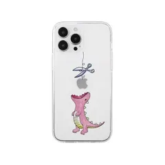 AKAN ソフトクリアケース for iPhone 13 Pro Max はらぺこザウルス ピンク AK21024i13PM