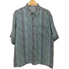 ユーズドフルギ USED古着 {{white river}} ストライプデザイン S/S シャツ メンズ  L