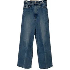 美品 ☆upper hights アッパーハイツ THE SISTER ワイドストレート デニムパンツ 188204802CMT W23 ライトブルー レディース 古着 中古 USED