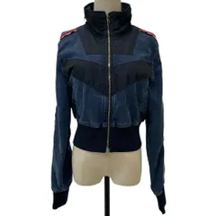 美品 DIESEL ディーゼル D-PHIN-NE デニム ジップアップ ジャケット M インディゴ ブラック レディース 古着 中古 USED