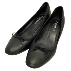 美品 repetto レペット レザー パンプス バレエシューズ サイズ40 約25.5cm ブラック レディース 古着 中古 USED