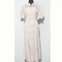 美品 23AW SNIDEL スナイデル チャイナライクレースドレス SWFO234144 サイズ0 ピンクベージュ レディース 古着 中古 USED