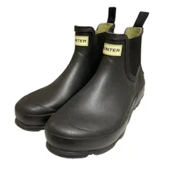 良品 HUNTER ハンター ショート サイドゴア レインブーツ UK6 約24.5cm ブラック レディース 古着 中古 USED