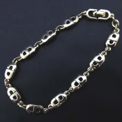 美品 Christian Dior クリスチャンディオール CDロゴ ブレスレット GP ゴールドカラー レディース 古着 中古 USED