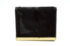 オールド グッチ ヴィンテージ 二つ折り 財布 トムフォード期 ウォレット Unisex ハラコ ファー レザー 黒 ブラック GUCCI 5385k