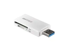 microSD/SDカード専用カードリーダー USB3.0 ホワイト BUFFALO BSCR27U3WH バッファロー