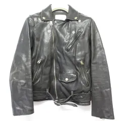 beautiful people ビューティフルピープル ラムレザー キッズライダースジャケット 140サイズ ブラック レディース 古着 中古 USED