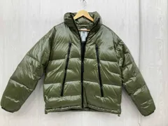 adidas 光沢エナメル調ダウンジャケット カーキ サイズM アディダス