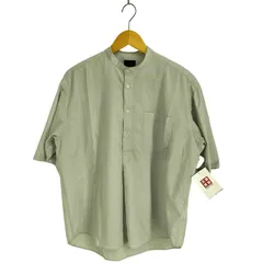 ユナイテッドアローズグリーンレーベルリラクシング UNITED ARROWS green label relaxing TW ウォッシャブルトロ バンドカラー プルオーバー シャツ メンズ JPN：M 