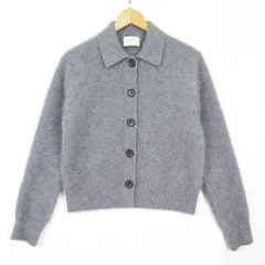 ユナイテッドアローズ UNITED ARROWS フォックスカシミヤ ニット ポロカーディガン グレー 25AW 2sa7293