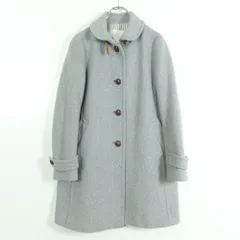 【美品】マッキントッシュフィロソフィー★上品コート サイズ38 ライトグレー系 あったかウール混♪無地 z17793