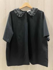 yori フロッキードット丸襟Tee ネイビー - メルカリ