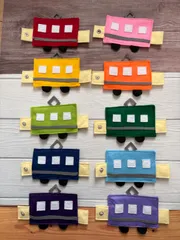 PE156★フェルト知育玩具 電車 スナップボタン練習 おままごと 療育 指先練習 ハンドメイド
