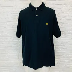 【イタリア製】 EMPORIO ARMANI（エンポリオアルマーニ） ポロシャツ Lサイズ 刺繍ロゴ  イエロー 90s  6590