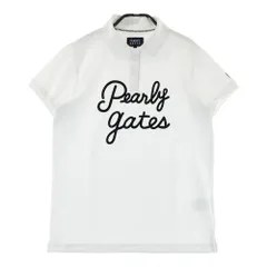 サイズ：1 PEARLY GATES パーリーゲイツ  フロントロゴ 半袖ポロシャツ  ホワイト系 [240101617133] ゴルフウェア レディース ストスト
