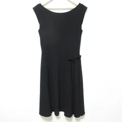 美品 フォクシーニューヨーク スウィングフレアー マットストレッチジャージー ドレス ワンピース 30305 サイズ40 ブラック レディース 古着 中古 USED