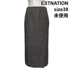 ドゥーズィエムクラス stretch twill タイトスカート リネン混 38