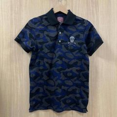 A BATHING APE アベイシングエイプ ポロシャツ迷彩 カモフラ蛍光 L