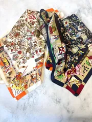 モチーフ　スカーフ　レディース　きれいめ　カジュアル　レディース　ギフト　プレゼント　ヘアアクセ　バッグアクセサリー