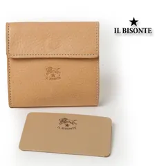 新品 IL BISONTE イルビゾンテ 二つ折り財布 コンパクト財布 本革 レザー スモール ミニ財布 小銭入れ コインケース # 404