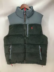 ★ 美品 タグ付き POLO RALPH LAUREN ポロラルフローレン ダウンベスト ボア サイズM ブラック系 冬