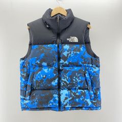 ノースフェイス ダウンベスト US限定 RDS(XL)青 総柄 190122 - メルカリ