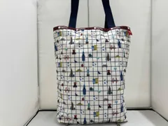 【タグ付き】LESPORTSAC × familiar レスポートサック× ファミリア トートバッグ(縦型) オフホワイト系