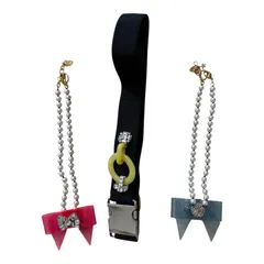 rada ラダ パールネックレス2点＋ビジューベルト 3点セット イタリア製【RE360】