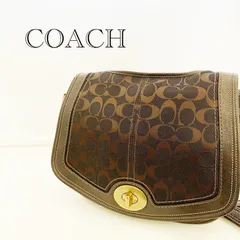 COACH Legacy turnlock F0726-11145 コーチ レガシー ターンロック シグネチャー ショルダーバッグ  ラウン レディース 鞄