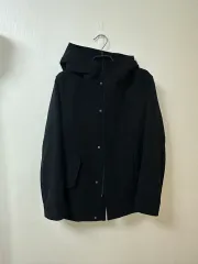 UNIQLO ブラック フーデッドコート