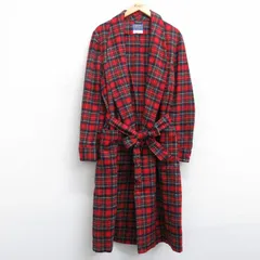 XL/古着 ペンドルトン 長袖 ウール ガウン メンズ 80年代 80s ロング丈 USA製 赤他 タータン チェック【spe】 25dec27のサムネイル