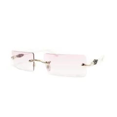 クロムハーツ CHROME HEARTS HELLZ BELLZ リムレス サングラス アイウェア 度なし 54□17-134 シルバー パープル ☆AA★のサムネイル