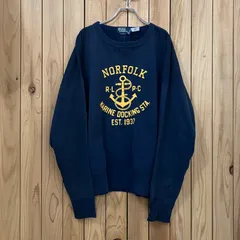ほぼ未使用 Ralph Lauren VINTAGE FIT / ラルフローレン ヴィンテージ加工 カレッジプリントスウェット サイズXXL