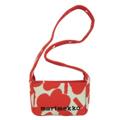 マリメッコ MARIMEKKO marimekko ミニショルダーバッグ ニット ジャガード ウニッコ ◆新品◆ ピンク×ベージュ Unikko MA-730