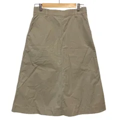 新品同様 24SS MHL. エムエイチエル マーガレットハウエル vintage cotton plainweave スカート サイズ2 ベージュ レディース 古着 中古 USED