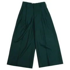 タケシコウサカバイ ワイズ ピンクレーベルTAKESHI KOSAKA by Y's Pink Label ウールナイロンタックワイドサルエルパンツ 深緑3