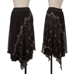 グレースクラスGRACE CLASS ラメ刺繍レイヤードストレッチスカート 黒他36