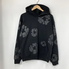 DENIM TEARS デニムティアーズ コットンリースフーディ パーカー プルオーバー 花柄 カジュアル メンズ Sサイズ ブラック トップス A15842◆