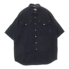 HARLEY DAVIDSON (ハーレーダビッドソン) 00s S/S WORK SHIRTS 半袖 ワークシャツ C8036 ブラック