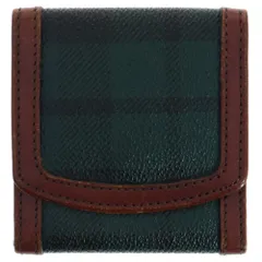 RALPH LAUREN (ラルフローレン) レザー 小銭入れ グリーン×ブラウン 〇