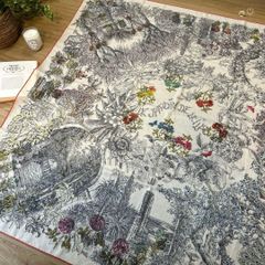 HERMES エルメス カレ90 ムッシュ＆マダムⅡ シルクスカーフ 希少レア