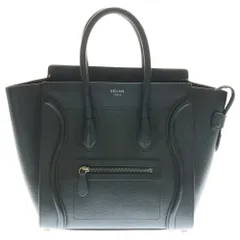 CELINE (セリーヌ) ラゲージ マイクロ トートバッグ ハンドバッグ ブラック レザー