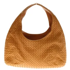BOTTEGA VENETA (ボッテガヴェネタ) イントレチャート ホーボー レザー ワンショルダーバッグ オレンジ