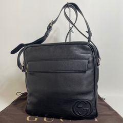 極美品】グッチ ボディバッグ インターロッキング GG ソーホー シボ革