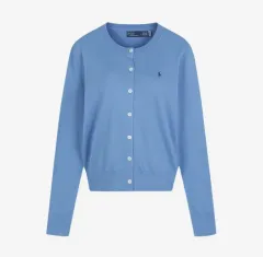 (正規品)POLO RALPH LAUREN ピマコットン カーディガン ブルー XS